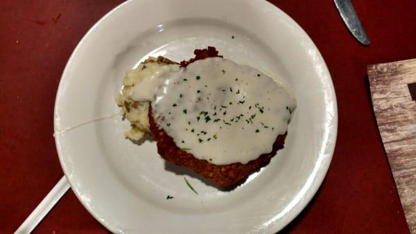 Chicken Fried Steak with garlic mashed potatoes. Yummy!