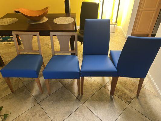 full grain leather, blue