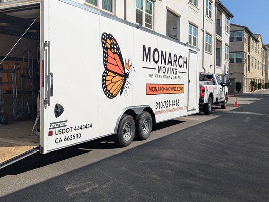 A view of our beautiful truck and trailer