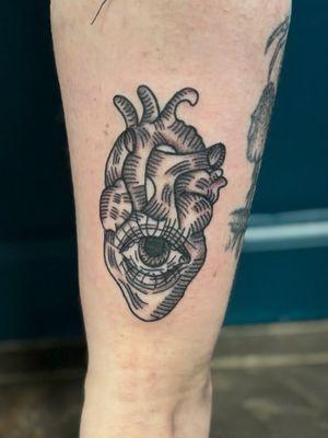 Etching styled heart by Kay Boemmels