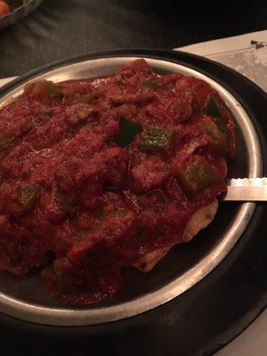 Chicken breast cacciatore.