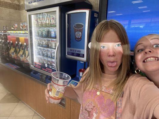 Me filling up my drink