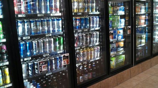 Nice LED lit fridge displays
