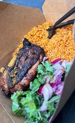 Chicken and Jollof rice