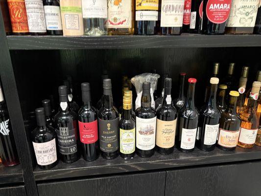 Dessert wine section