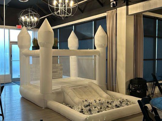 Bounce house at our daughter's first birthday party, it was a huge hit!