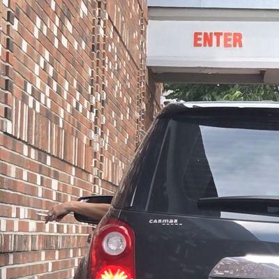 IRONY- Nasty smoker w/window down picking up medicine...so foul