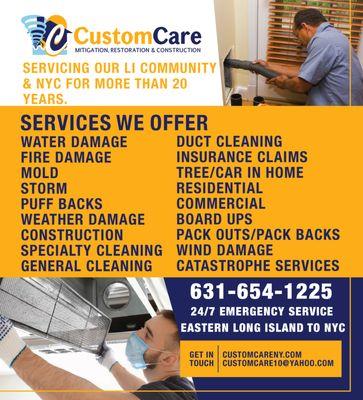 Custom Care-Long Island Restoration Company