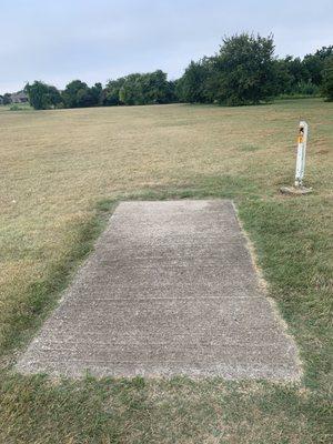 Disc golf tee box.