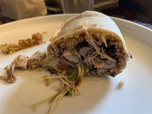 Regular chicken burrito