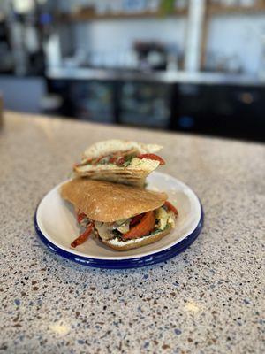 Marinated veggie & herbed cheese