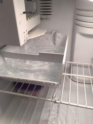 After they "repaired" my ice maker issue. Flooded my fridge and the kitchen.