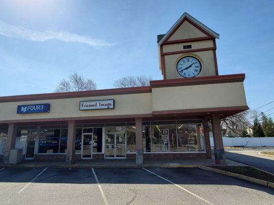 Framed Image, right under the clock tower