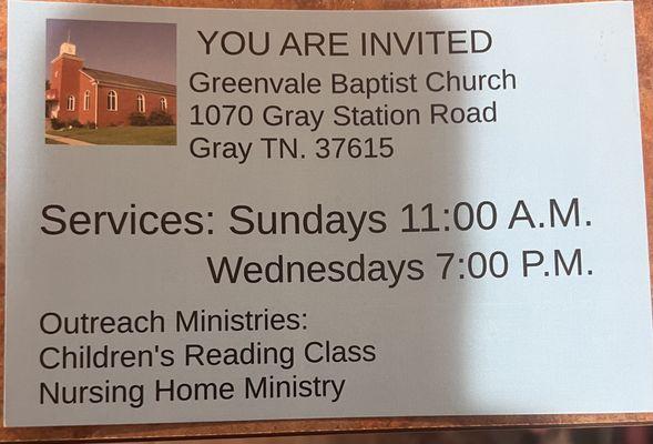 Greenvale Baptist Church