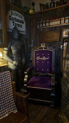 They have a crown royal chair - super cool