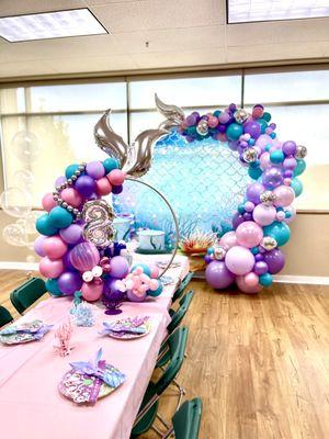 mermaid tail balloon arch