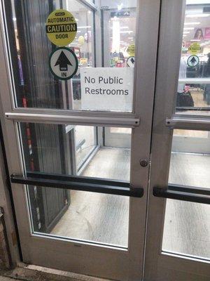 Was going to buy something...saw this sign. Walked right back out.