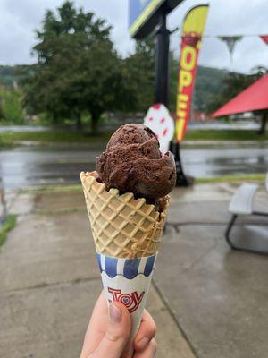 Small Bearclaw in a waffle cone