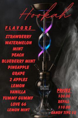 Hookah Menu
