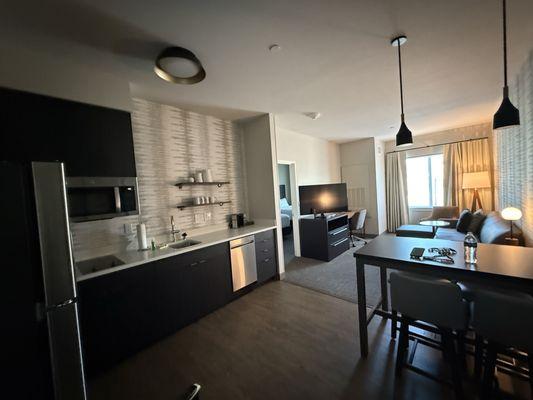 Kitchen and living room