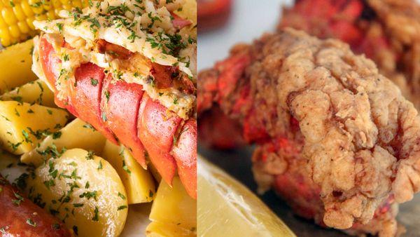 Lobster tails boiled or fried