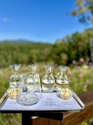 White wine flight.