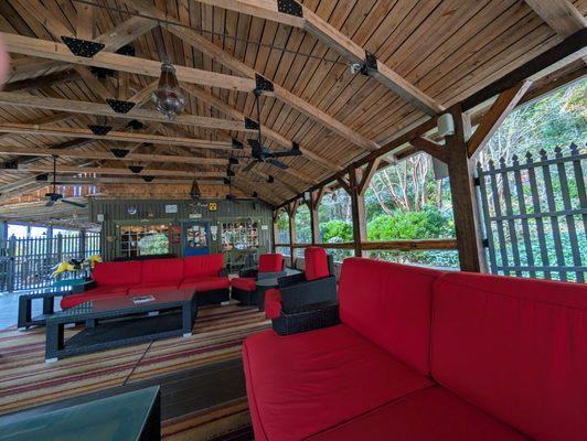 Covered area outside The General Store at the Dismals.