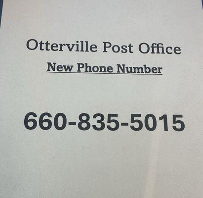 Updated phone number October 2025