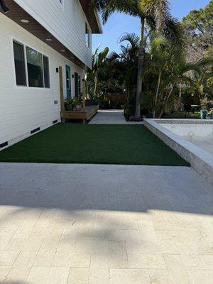 Turf and pavers