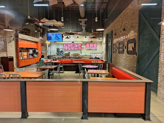 BBQ area - separate from bar and music area.