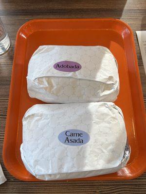 Carne asada and Adobada torta