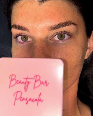 lash lift & tint + brow tweeze, lamination & tint