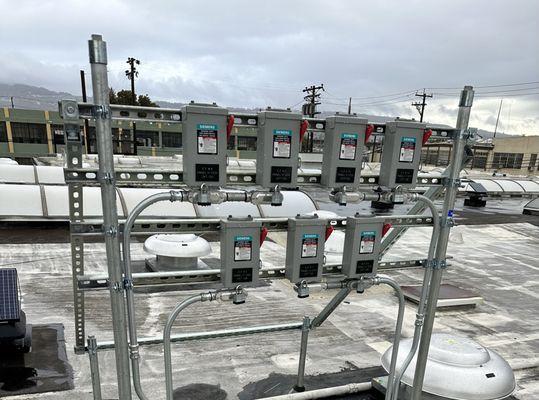 Disconnects installed for exhaust fans at this commercial property