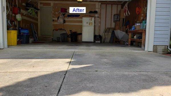 driveway slab after raising and leveling