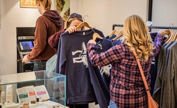 Captured by Outer Elements at the Gnome Grown anniversary party. Our new pullovers made by Higher Promos.