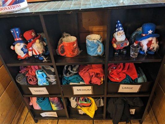 Gift shop at checkout.