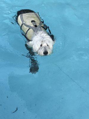 Emma loves to swim!