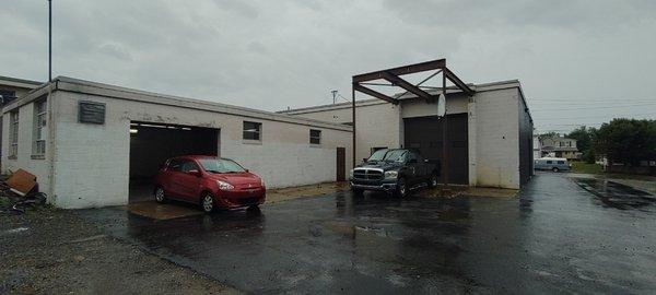 We are located in the back of the carwash