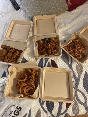 Mango (hot) and apple BBQ! 22 Boneless Wings Combo