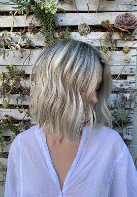 Blonde with a rooted look
