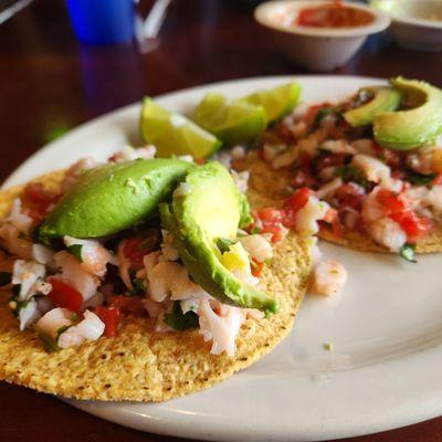 Shrimp tostadas