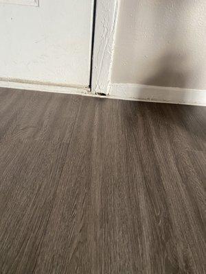 Hole by the front door.