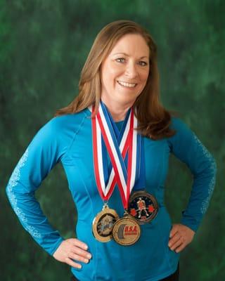 Alison with some of her medals