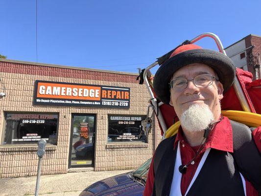 Me stopping in to check on a speaker that needed tweaking.