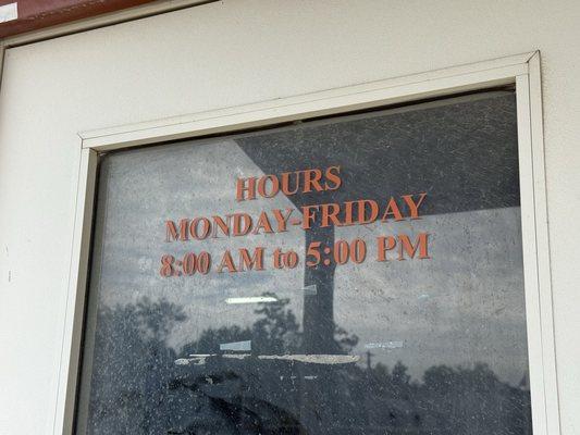 Supposed open hours