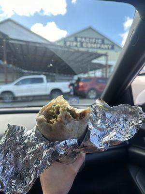 Carne asada super burrito.
