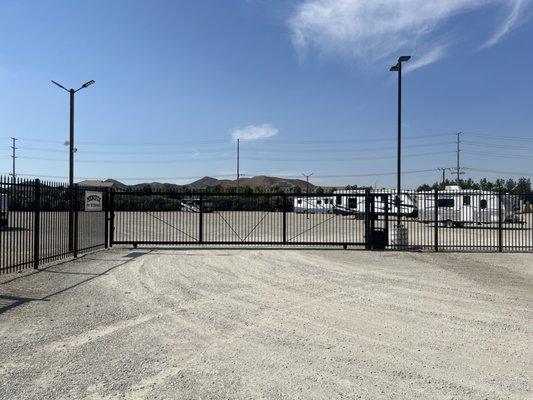Wide gate entrance for easy access