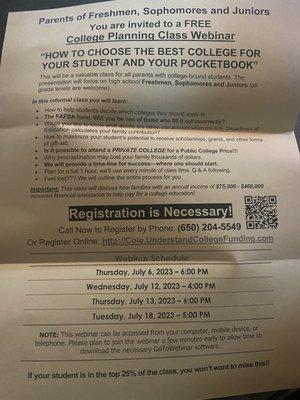 Ketterman College Funding