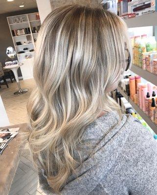 Full balayage with shadow root