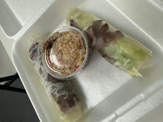 Bbq Pork Spring Rolls